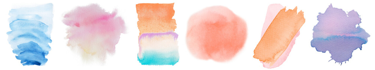 PNG Watercolor splash, element set on transparent background