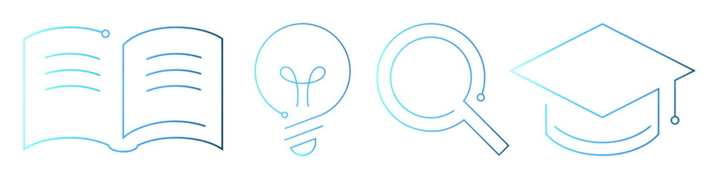 Vector icons png cut out element set, transparent background