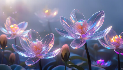 beautiful spectrum Kemboja flower, created by generative ai