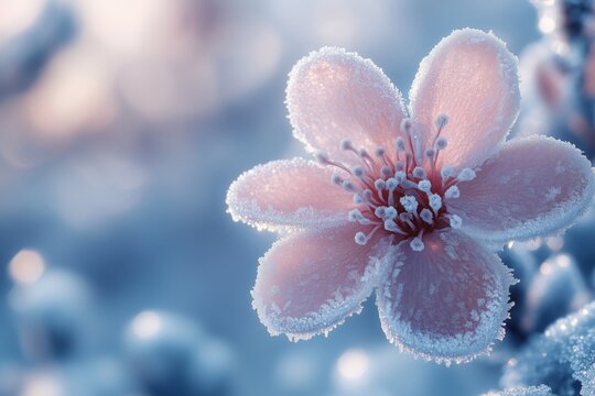 Vereiste Fr&uuml;hlingsbl&uuml;ten - Zauber des Winters