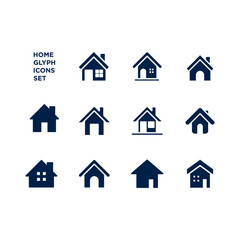 Home icons set. Minimal home icon - web homepage symbol - vector website sign.