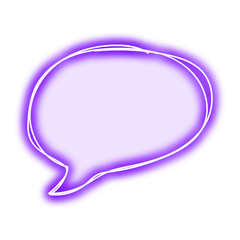 Glowing neon speech balloon design element
