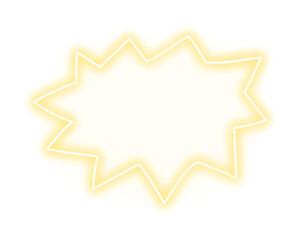 Yellow explosion bubble design element