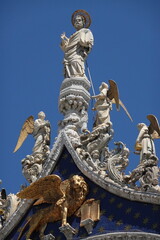 statue Duomo cathedral in Venice Italy