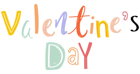 Valentine's day text png doodle font