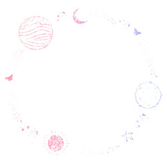 Png star border glitter frame