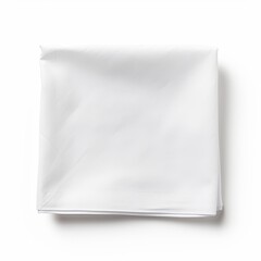White Napkin on white background