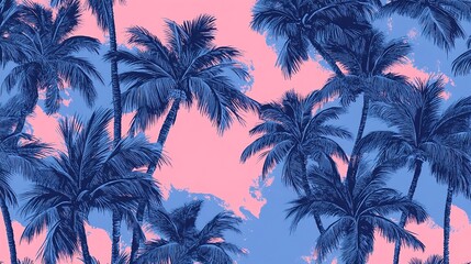 Palm trees on the beach	
