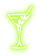 PNG neon green drink illustration, transparent background