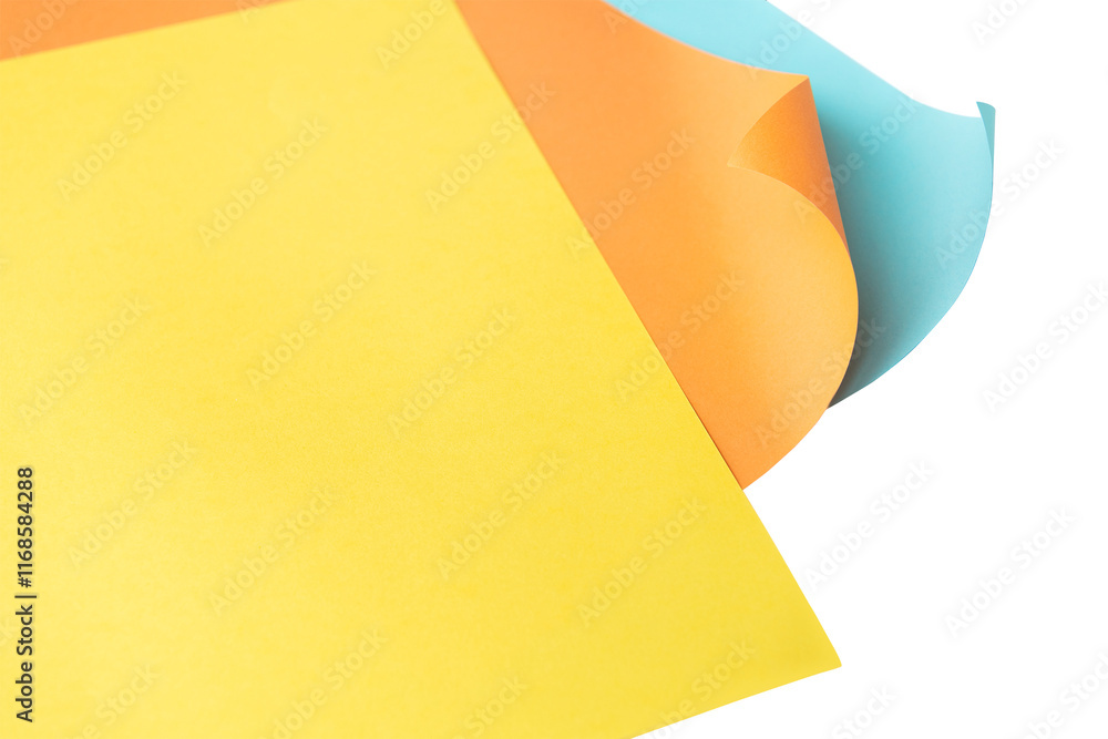 Poster colorful chart paper design element set