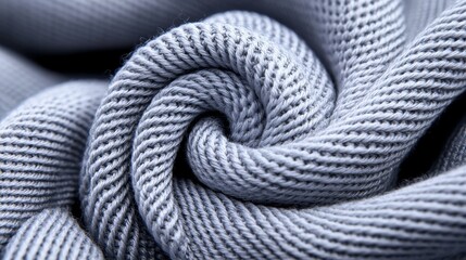 Textured Knit Fabric Gray Wool Swirl Cozy Clothing Material Soft Textile Background