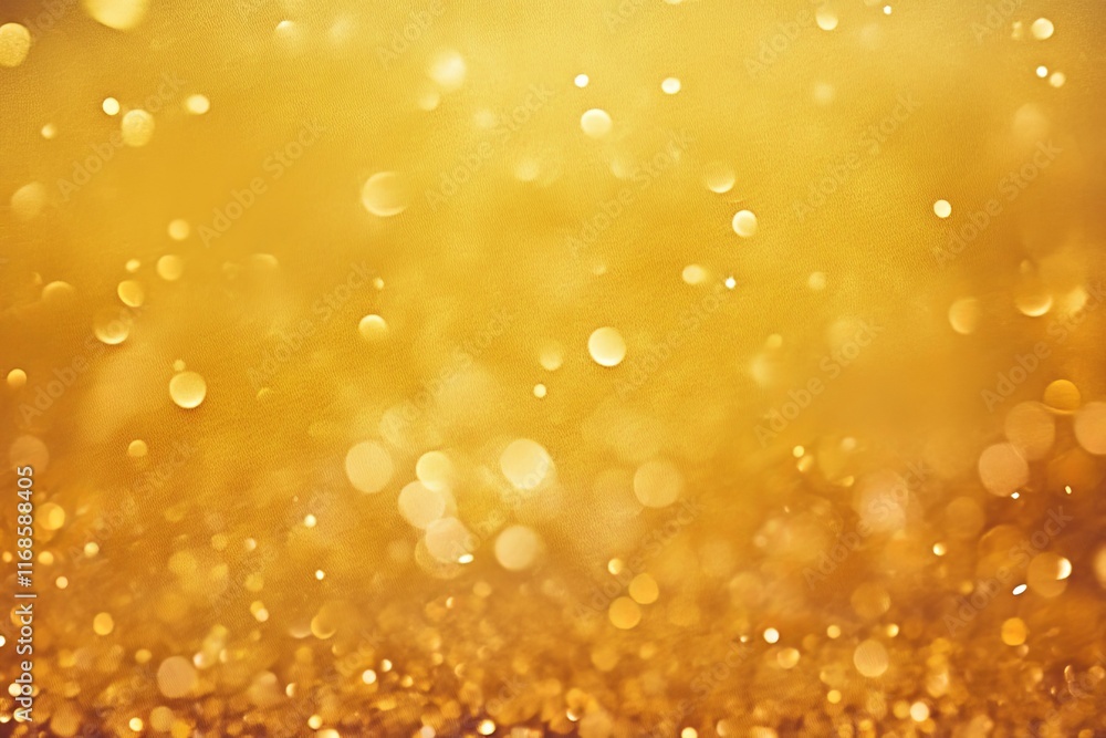 Poster sparkling golden background with shimmering bokeh effects for creative projects and design needs