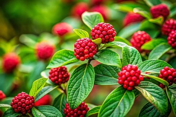 Eleutherococcus Berries Close-Up: Medicinal Plant of Folk Medicine