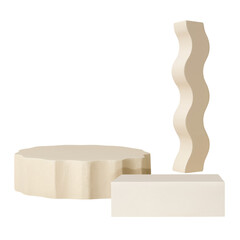 Dreamscape 3d geometric shapes png, isolated object design