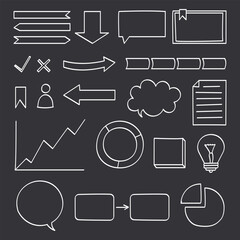 Fototapeta premium Hand drawn doodle brush lines vector image