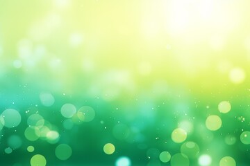 Bright and vibrant bokeh background with a blend of green and yellow hues creating a dreamy atmosphere