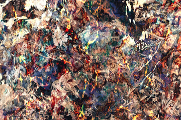 Floral Carpet abstract Pattern in high definition texture isolated on white canvas with trending colors
