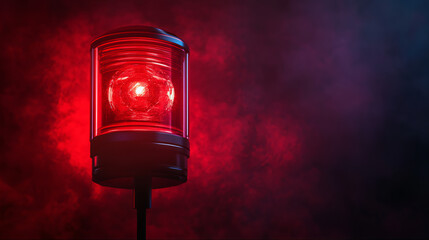 Red siren emergency alarm alert signal