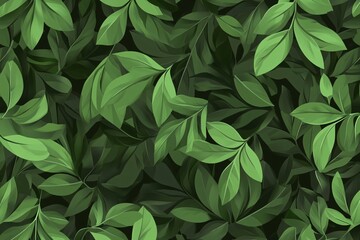 Lush Green Leaves Texture for Nature Backgrounds and Organic Designs