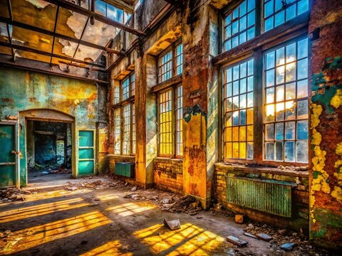Abandoned Ogar Building Urban Exploration: Decaying Industrial Interior Photography