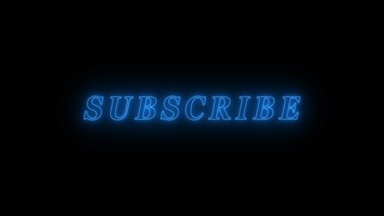 aqua neon subscribe button lighting
