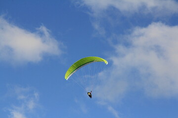the paratroopers are hovering in the sky