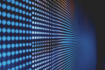 Minimal blue and black background with a grid pattern for design. Banner template.