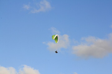 the paratroopers are hovering in the sky