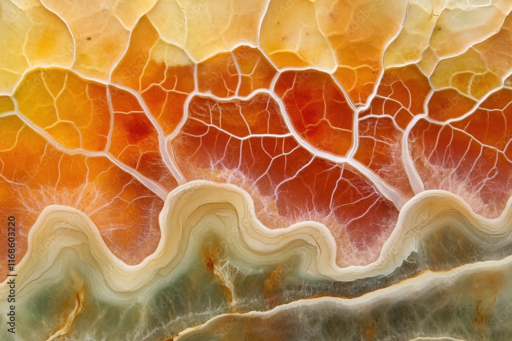 Poster abstract natural patterns of colorful agate stone with intricate texture details