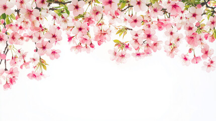 spring pattern, white background