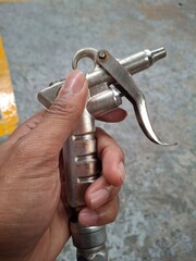 holding a wind instrument