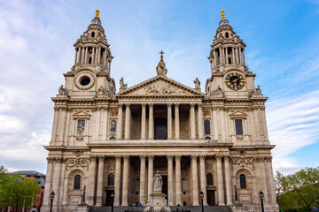 Towers of St. Paul's cathedral in London, UK