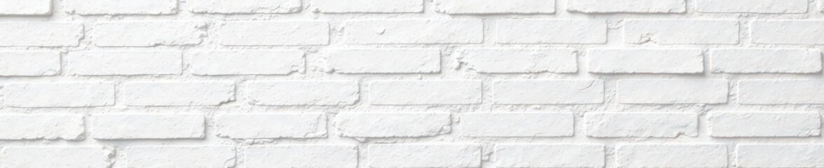 Fototapeta premium Clean white brick wall texture, perfect backdrop , seamless, space, architecture
