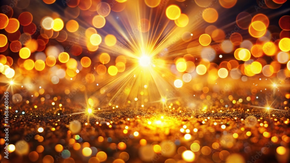 Aufkleber abstract light beams background with bokeh effect - glowing rays and bright spots