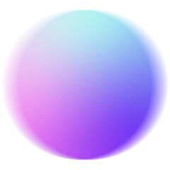 Abstract circle colorful gradient blurred with grainy noise texture.