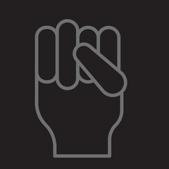 Raised Fist icon Design