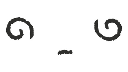 Png cute emoticon sticker with dizzy face