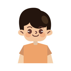 Kids Avatar Vector Illustration Isolated In White. Face Emotions. Multinational User People Portrait. Flat Illustration