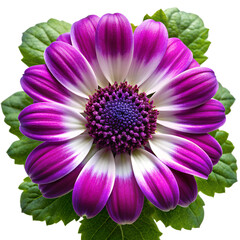 Obraz premium Cineraria flower isolated on transparent background