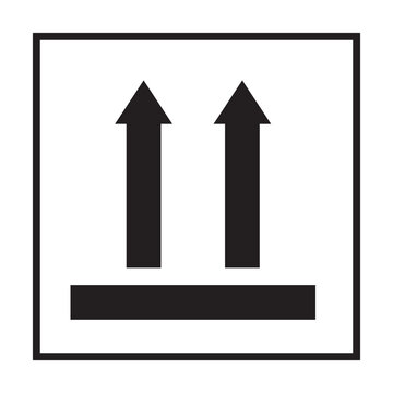 Png this way up symbol element, transparent background