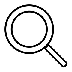 Search icon png, magnifying glass illustration on  transparent background