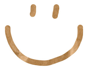 Smiling face png cute paper cut icon, transparent background