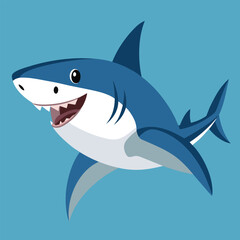 shark cartoon isolated