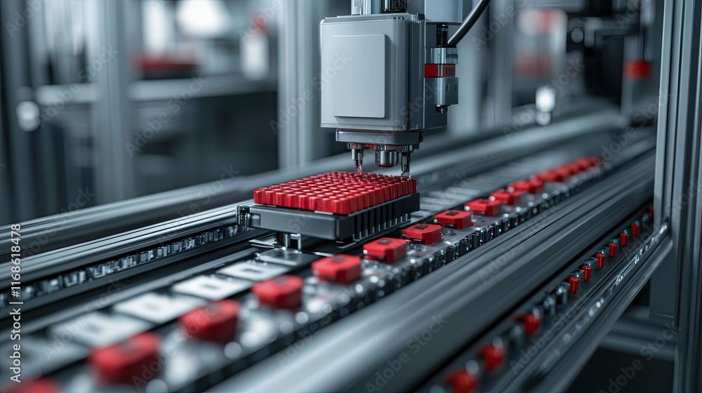 Poster Advanced robotics automating production lines for precision and cost efficiency