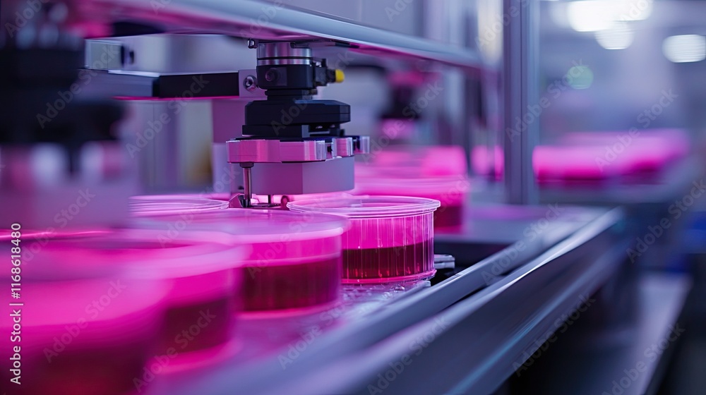 Poster Advanced robotics automating production lines for precision and cost efficiency