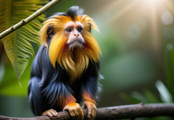 Fototapeta premium golden lion tamarin