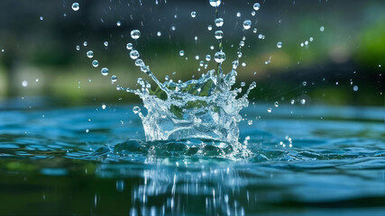 water splashing water in the air