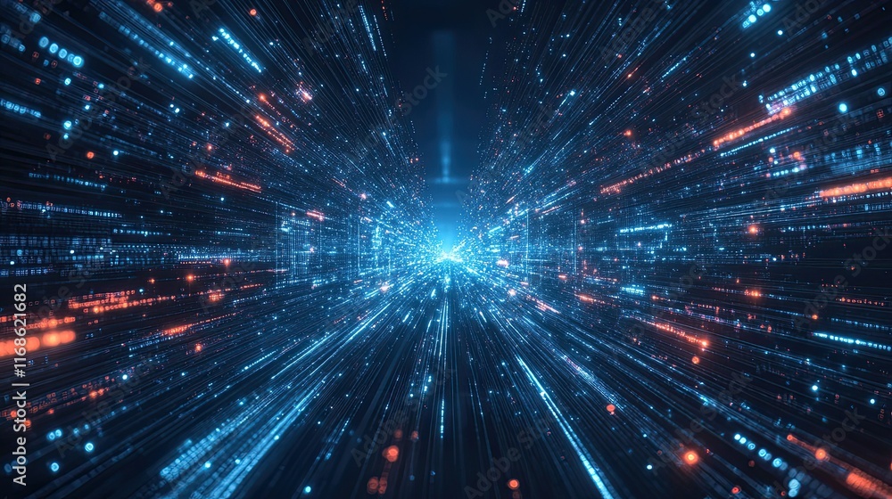 Poster ai and iot integration in business operations, driving automation, enhancing efficiency, and enablin