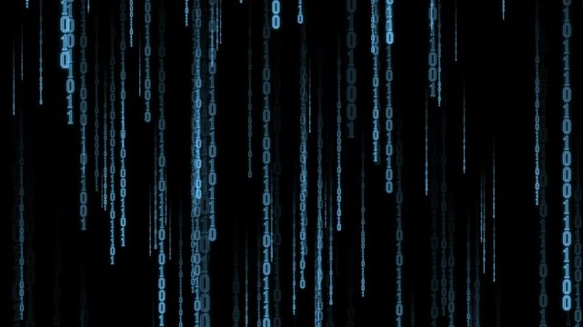 bit 1 0 blue for hacker background endless loop
