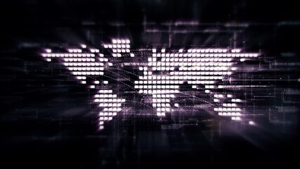 Futuristic global network simulation blending AI, quantum physics, and deep learning, with a particle matrix analyzing data in a sleek, HUD-style interface - Powered by Adobe